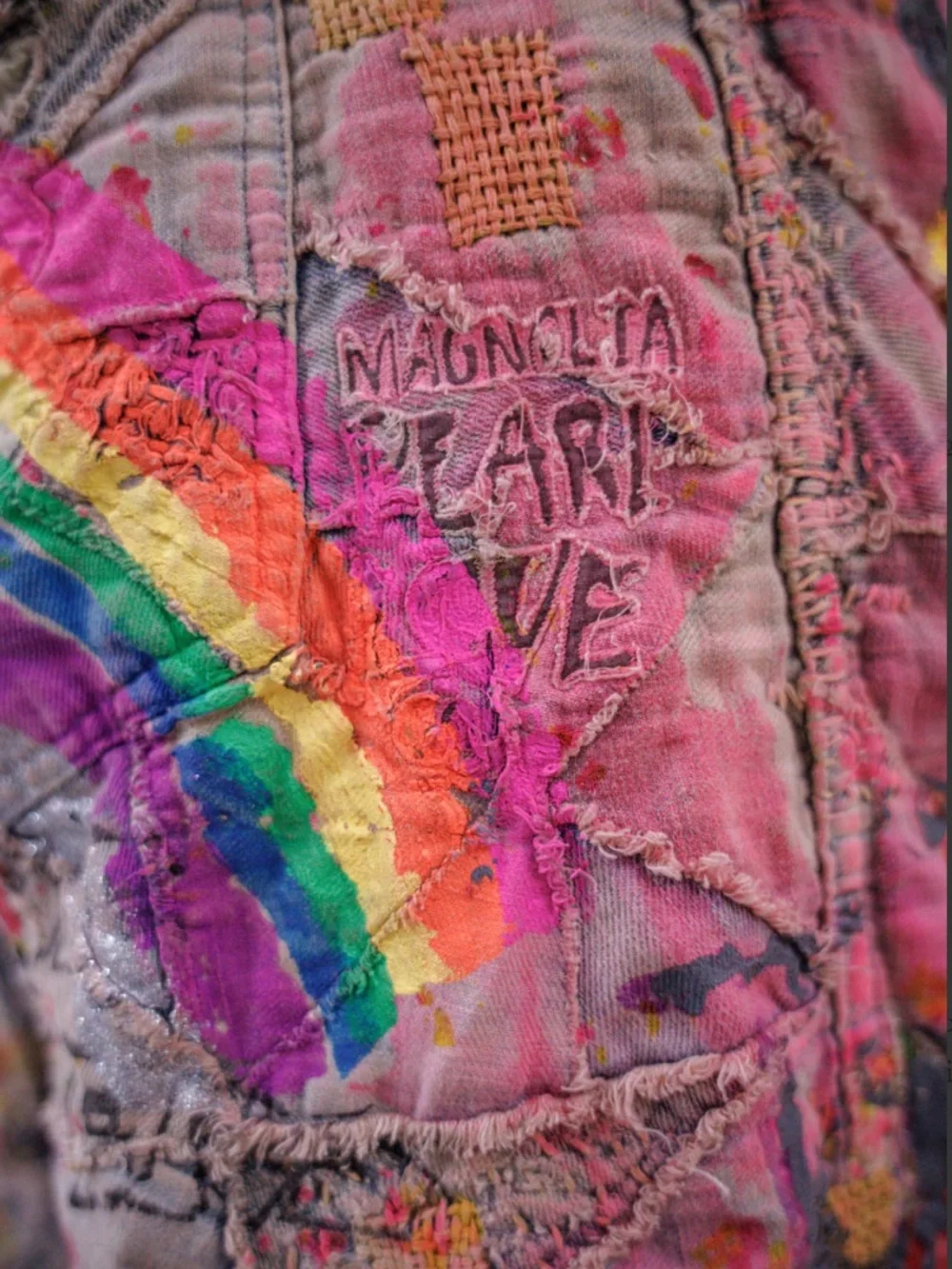 🌈NWT MAGNOLIA PEARL QUILT WORK APPLIQUÉ MINER DENIMS🌈 - Picture 12 of 13